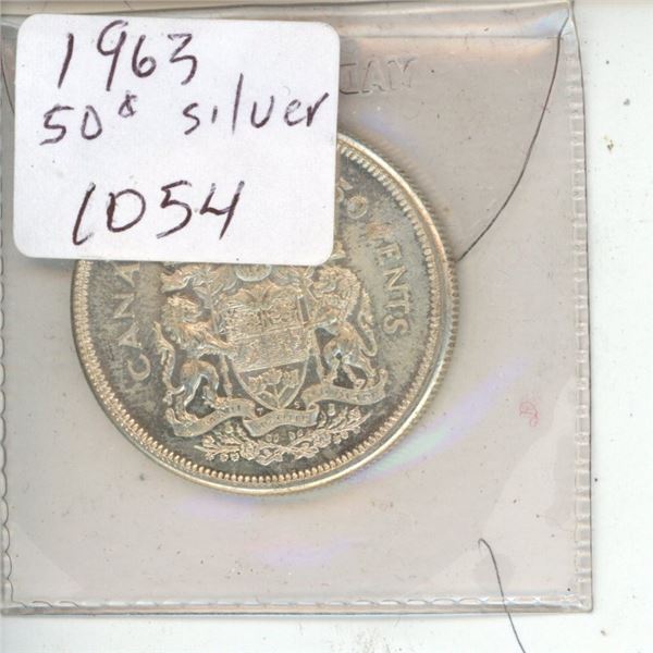 CANADA 1963  50 CENT SILVER
