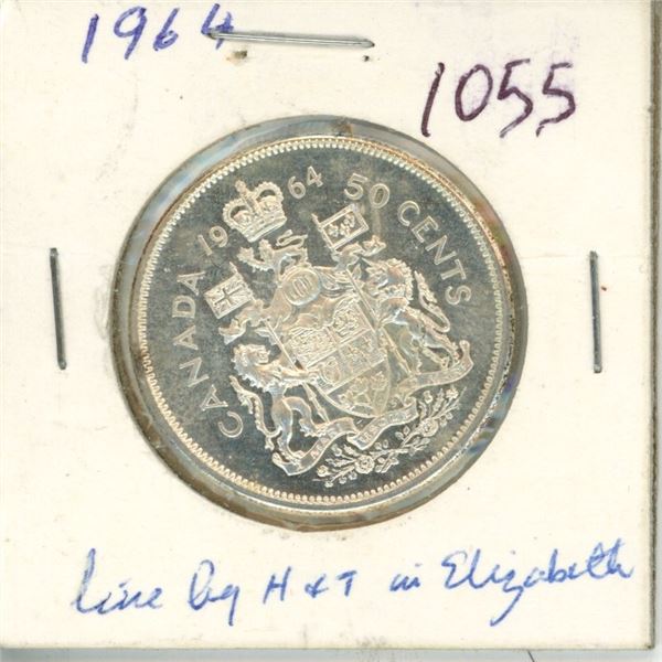CANADA 1964  50 CENT SILVER