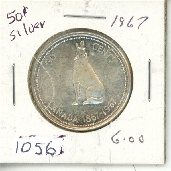 CANADA 1967  50 CENT SILVER