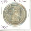 Image 1 : CANADA 1958  $1.00 SILVER