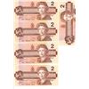 Image 1 : CANADA 1986: 5-$2.00 BANKNOTES—CRISP—S/N IN SUCCESSION 900-904