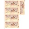 Image 2 : CANADA 1986: 5-$2.00 BANKNOTES—CRISP—S/N IN SUCCESSION 900-904
