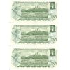 Image 2 : CANADA 1973: 3-$1.00 BANKNOTES - CRISP - S/N IN SUCCESSION 847-849