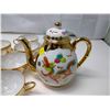 Image 4 : Old, dragon design tea set, 6 cups & saucers + spoon (all China) + 2 small dragon dishes (Japan)