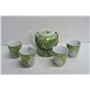 Image 1 : Green tea pot + 4 cups