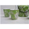 Image 3 : Green tea pot + 4 cups
