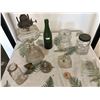 Image 1 : Assorted Glassware, coal lamp, vintage bottles, milk bottle