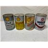 Image 1 : Four 1 litre Oil Cans Two Full