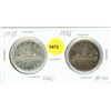 Image 1 : 2 X 1955 silver dollars EF40
