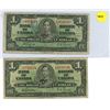 Image 1 : 2 1937 King George $1.00 bills
