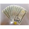 Image 1 : 10 1973 Canadian $1.00 bills circ 'crisp' condition