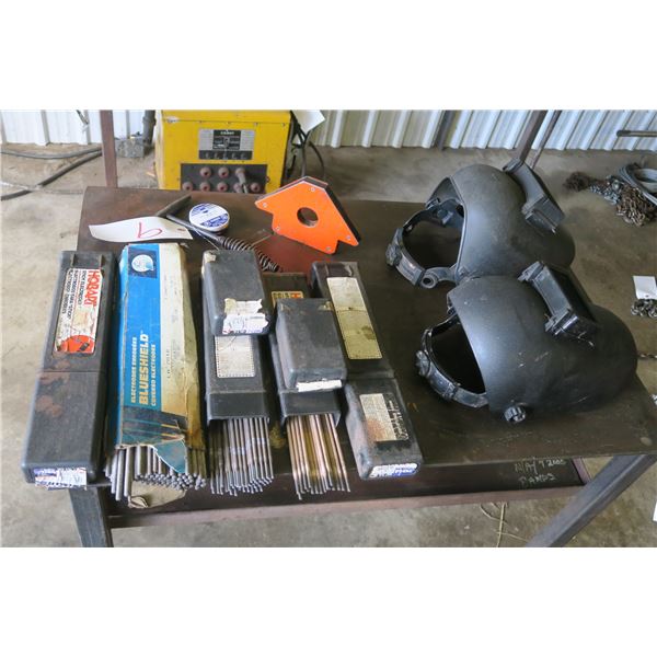 Welding Lot - 2 Masks, Rods, Misc.