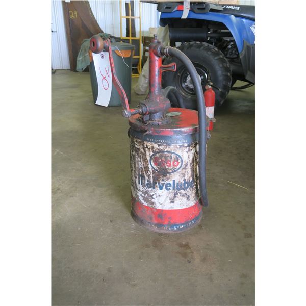Esso Barrel w/ Rotary Hand Pump