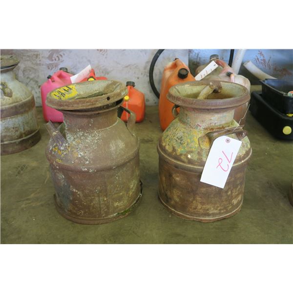 2 - 5 Gal Cream Cans