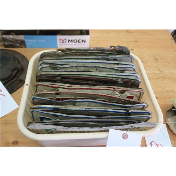 Tub of 1970's License Plates