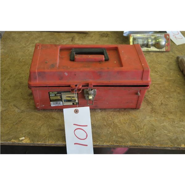 Plastic Toolbox & Contents (wrenches mostly) - 7x5x15W"