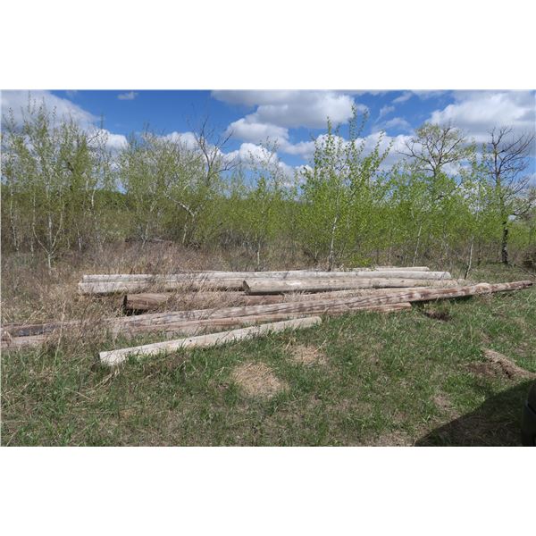 15 Pressure Treated Power Poles 25ft., 5 8-10ft Poles