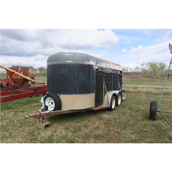 14ft. Stock Trailer - 1993 Burgen, Has divider