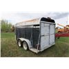 Image 6 : 14ft. Stock Trailer - 1993 Burgen, Has divider