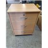 Image 1 : rolling end table w/ locking drawers c/w keys