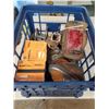 Image 1 : box of headlights, other lights, 2 u bolts for 2500 lb axles