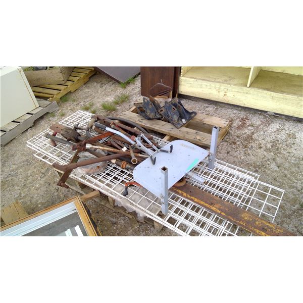 Pallet of Racks, Rotary Drum Pump, Vice, etc.