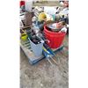 Image 1 : Pallet of Brooms, Brushes, Vehicle Parts, Misc.
