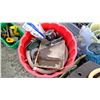 Image 7 : Pallet of Brooms, Brushes, Vehicle Parts, Misc.
