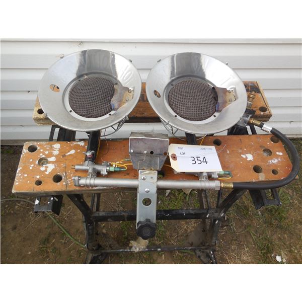Dual burner propane heater - works