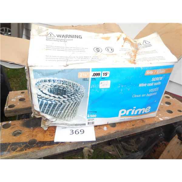 2 1/4” coil nails (7 coils)