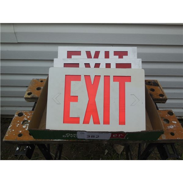 Box of “EXIT” signs