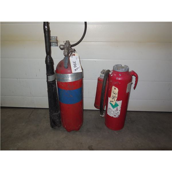 2 fire extinguishers