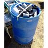 Image 2 : Blue barrel and tub of plumbing supplies