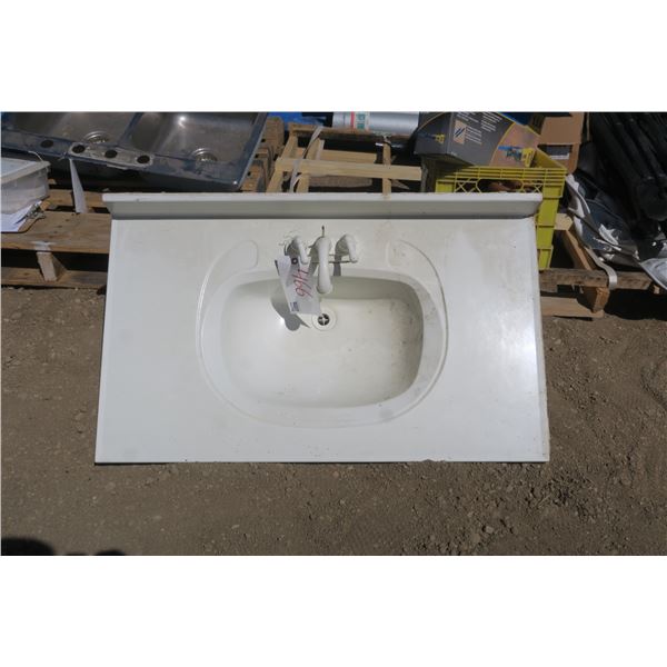 White Sink & Tap - 37x22"