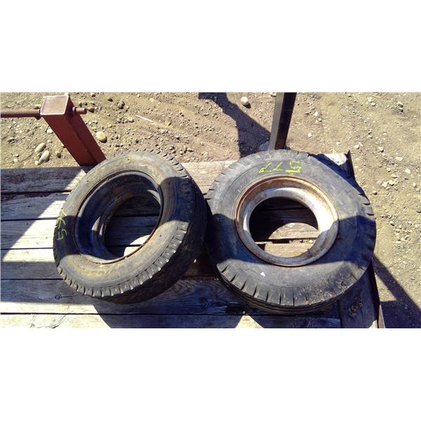 2 Mobile Home Tires and Rims - 1x 205-65-14.5, 1x 8-14.5