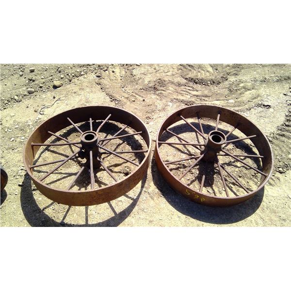 2x 34" Steel Wheels