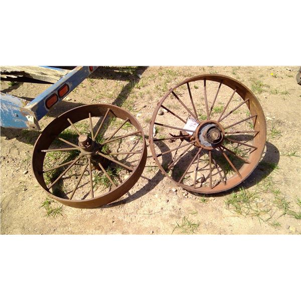 2 Steel Wheels 32" and 34"