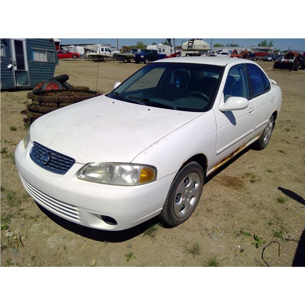 2003 NISSAN SENTRA XE 4DR 5 SPD(Sask Reg) 3N1CB51D73L712165 (has keys)