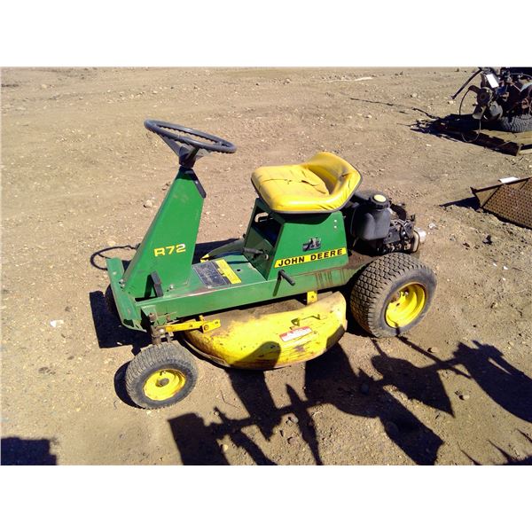 R72 John Deere Riding Mower - not running, as is