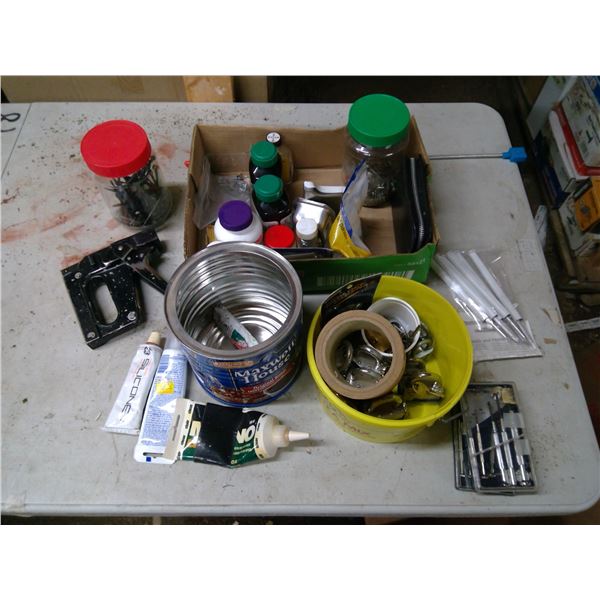 Silicone, Locks, Staple Gun, Nails, Screws, etc.
