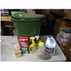 Image 1 : Garbage Bin and Cleaning Supplies