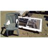 Image 1 : Pallet of Windows, Door, and Plastic Chair