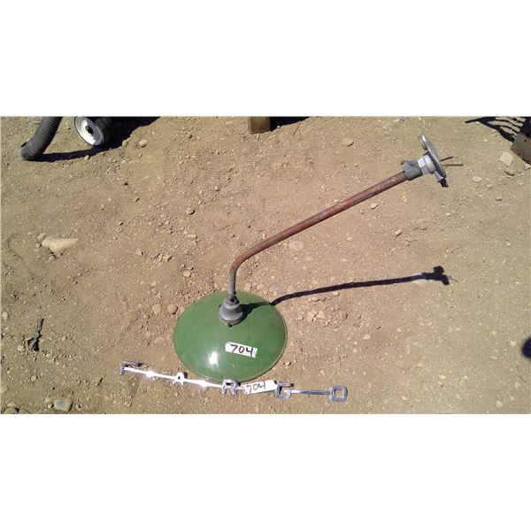 Enamel Service Station Light and Fargo Emblem