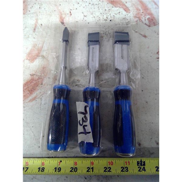 Set of 3 Mastercraft Chisels