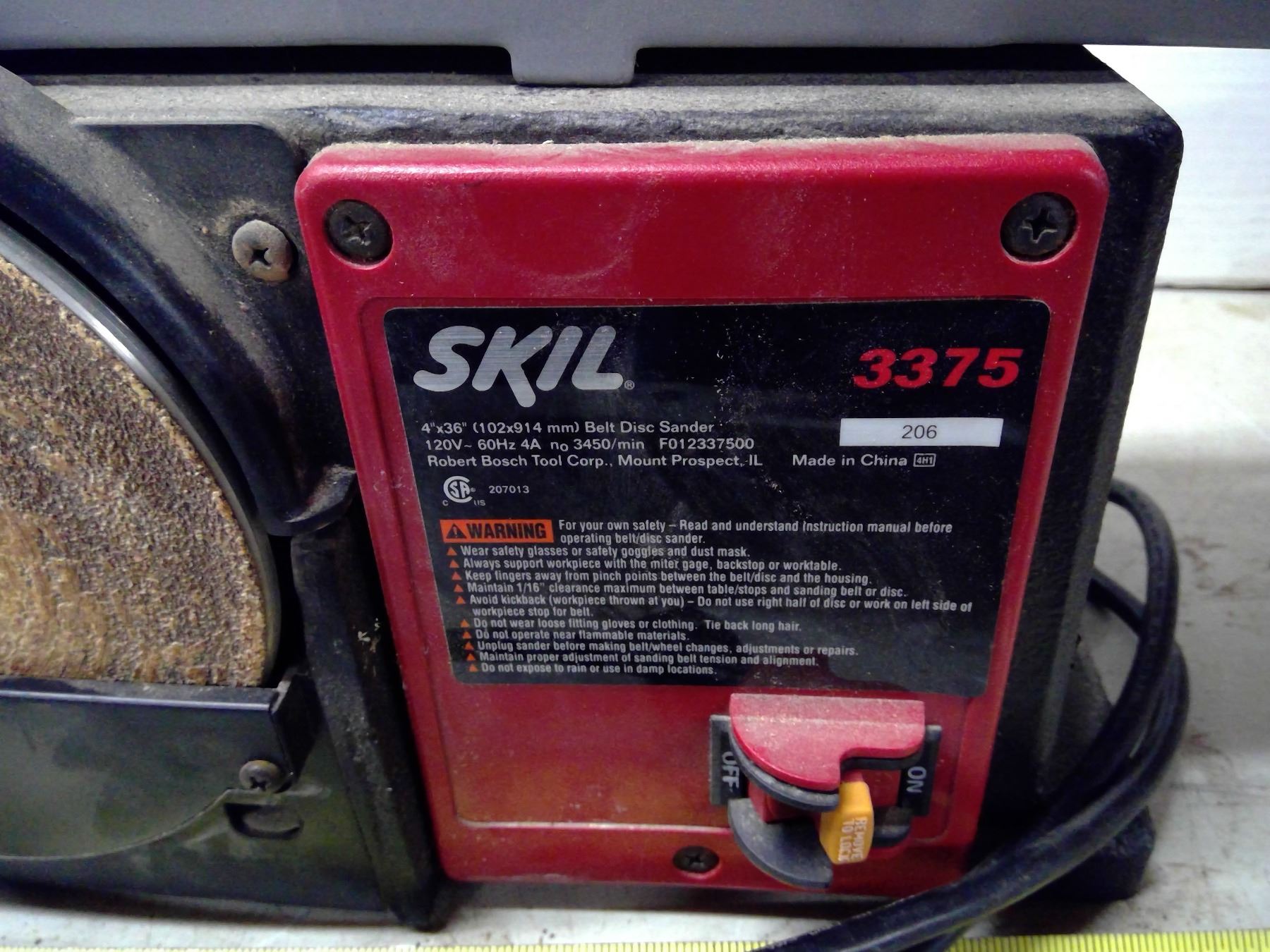 Skil 4x36" Belt and Disk Sander Schmalz Auctions