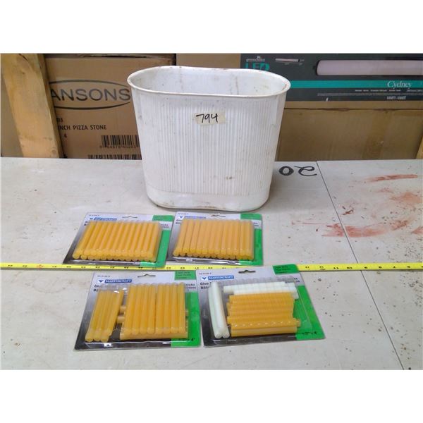 Trash Bin and Clue Sticks