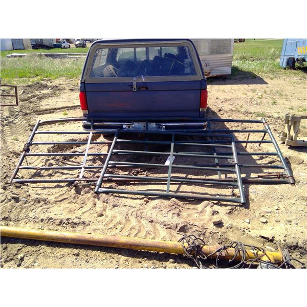 Green Metal Gate - Approx. 12' and 5 1/2' Long x 4'