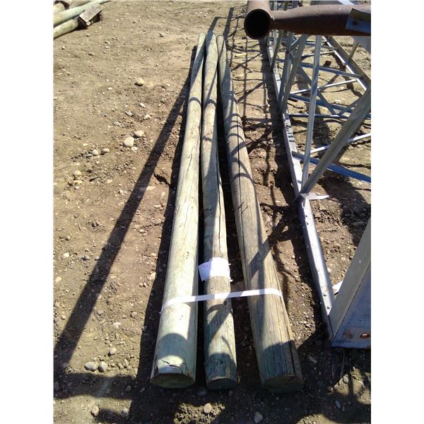 3 Fence Posts - 16' Long, 6" Diameter