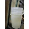 Image 3 : Plastic Garbage Cans w/ Lids - 18" Tall x 12" Across
