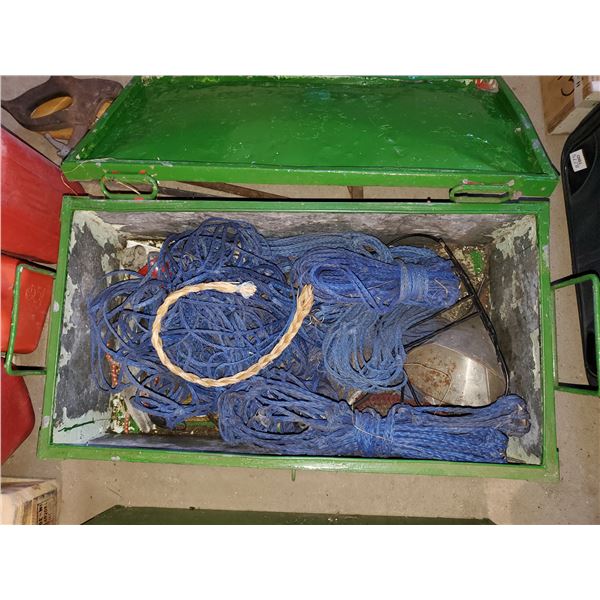 TOOL BOX FILLED W/ BLUE HAY NETS